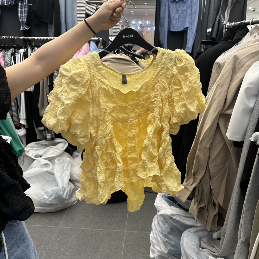 A-DEL韓國直郵實拍女士新款職業26春夏休閑人氣襯衫蕾絲衫A-DEL襯衫/蕾絲衫圖色2