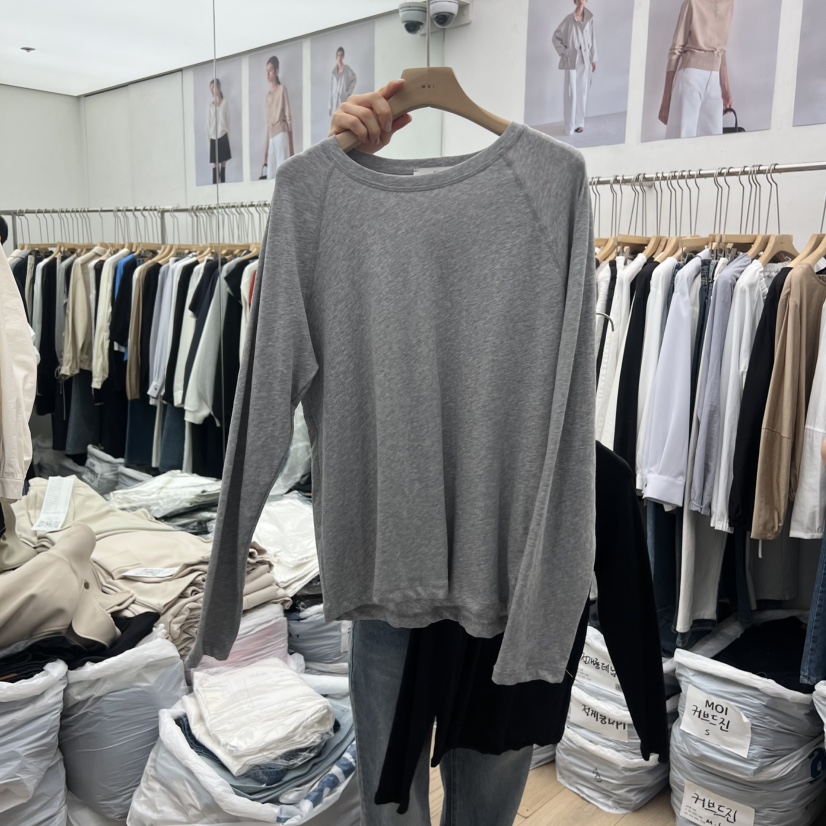 MOI-A韓國代購女士新款職業熱賣推薦休閑人氣長袖T恤插肩MOI-A長袖T恤圖色3