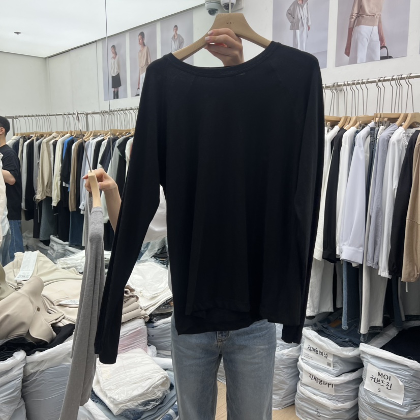 MOI-A韓國代購女士新款職業熱賣推薦休閑人氣長袖T恤插肩MOI-A長袖T恤圖色4