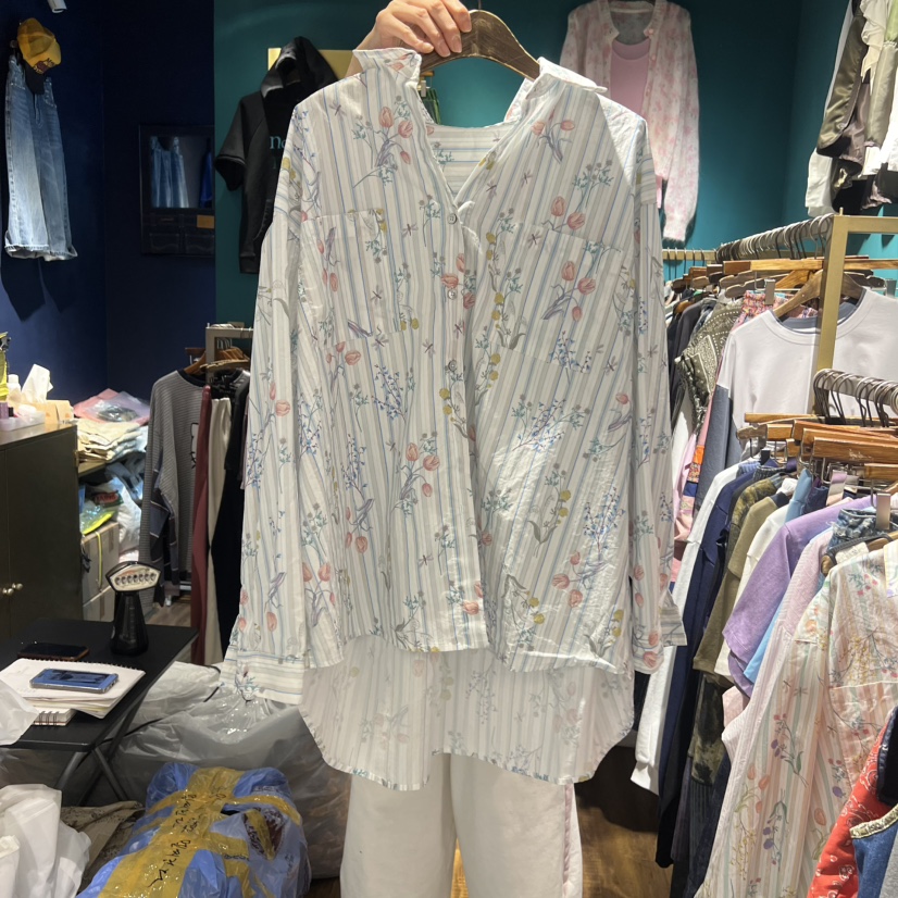 MERCI LINDA韓國東大門直郵女裝新款休閑26春夏襯衫蕾絲衫棉MERCI LINDA襯衫/蕾絲衫圖色1