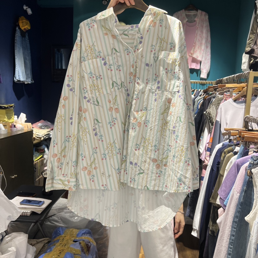 MERCI LINDA韓國東大門直郵女裝新款休閑26春夏襯衫蕾絲衫棉MERCI LINDA襯衫/蕾絲衫圖色2