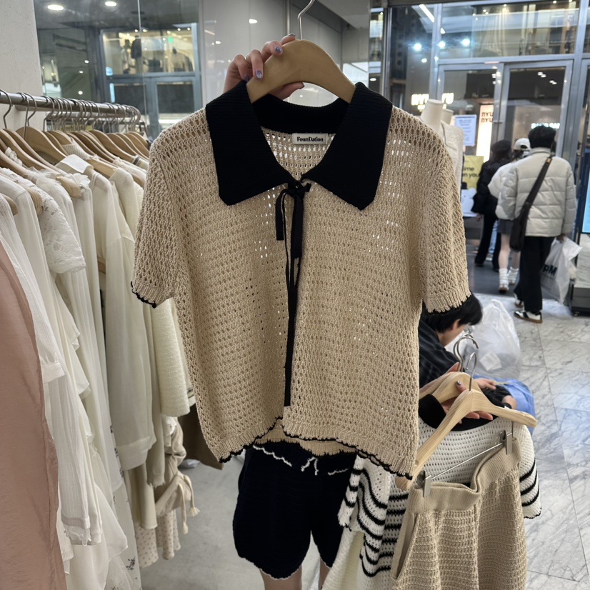 FOUNDATION韓國直郵實拍女士新品人氣26春夏休閑針織衫開衫FOUNDATION針織衫圖色2