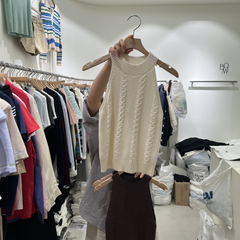 BY BOMI韓國直郵女士新款休閑熱賣26春夏時尚職業吊帶背心BY BOMI吊帶/背心圖色1