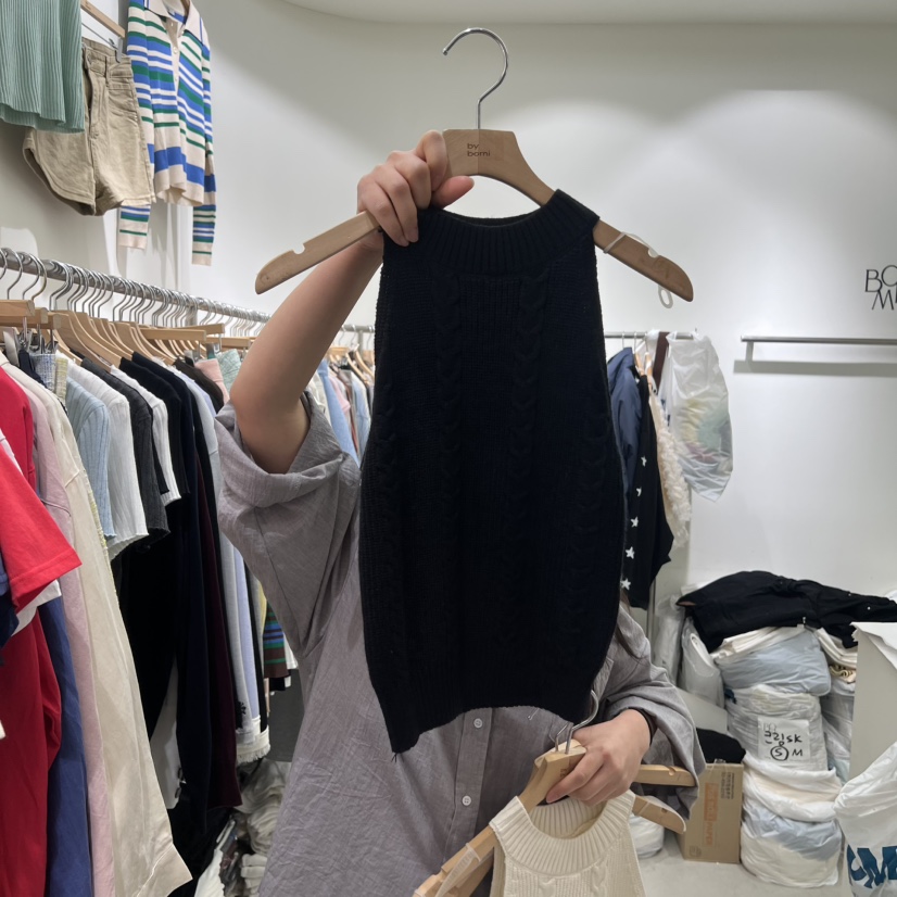 BY BOMI韓國直郵女士新款休閑熱賣26春夏時尚職業吊帶背心BY BOMI吊帶/背心圖色3