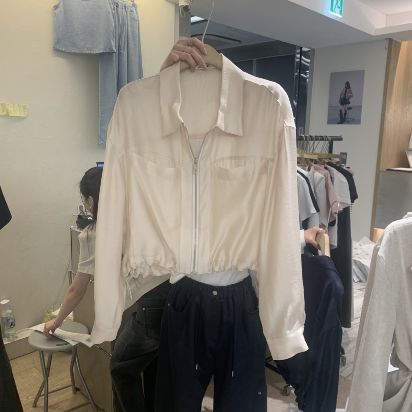 W AND J韓國直郵實拍女裝新品休閑人氣26春夏推薦夾克拉鏈W AND J夾克圖色1