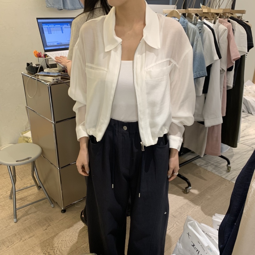 W AND J韓國直郵實拍女裝新品休閑人氣26春夏推薦夾克拉鏈W AND J夾克圖色3