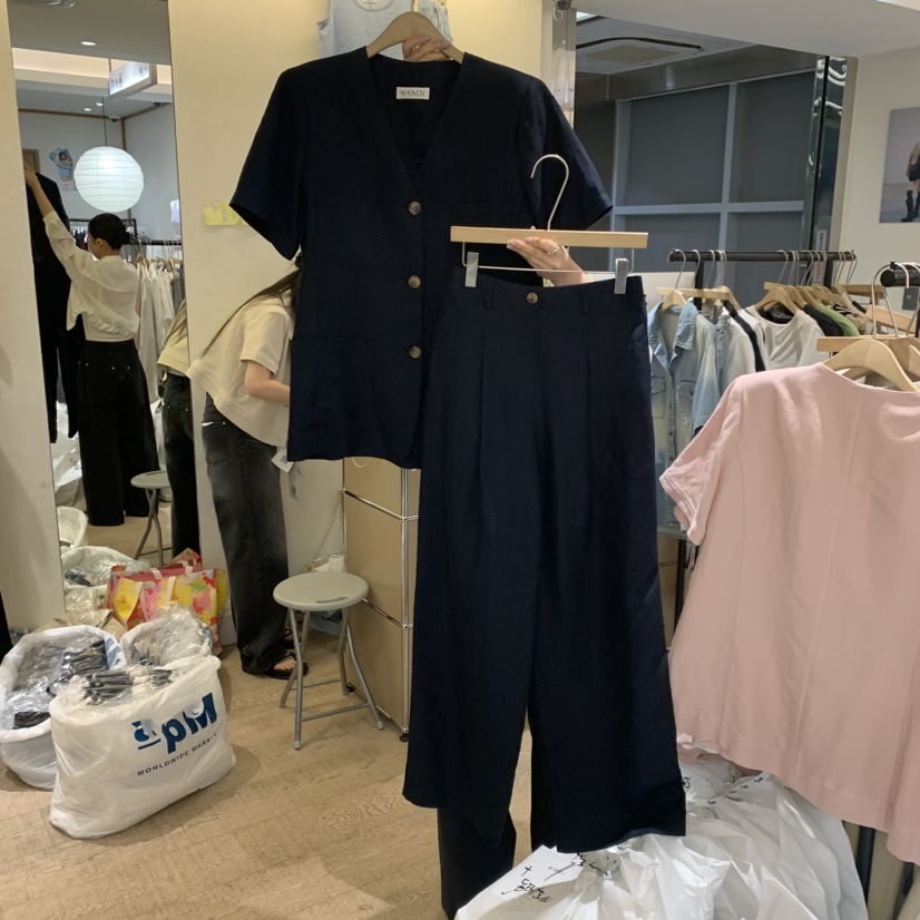 W AND J韓國東大門直郵女裝新品時尚熱賣26春夏套裝套裝W AND J套裝圖色1