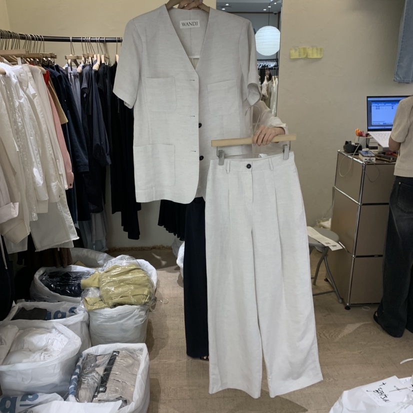 W AND J韓國東大門直郵女裝新品時尚熱賣26春夏套裝套裝W AND J套裝圖色3