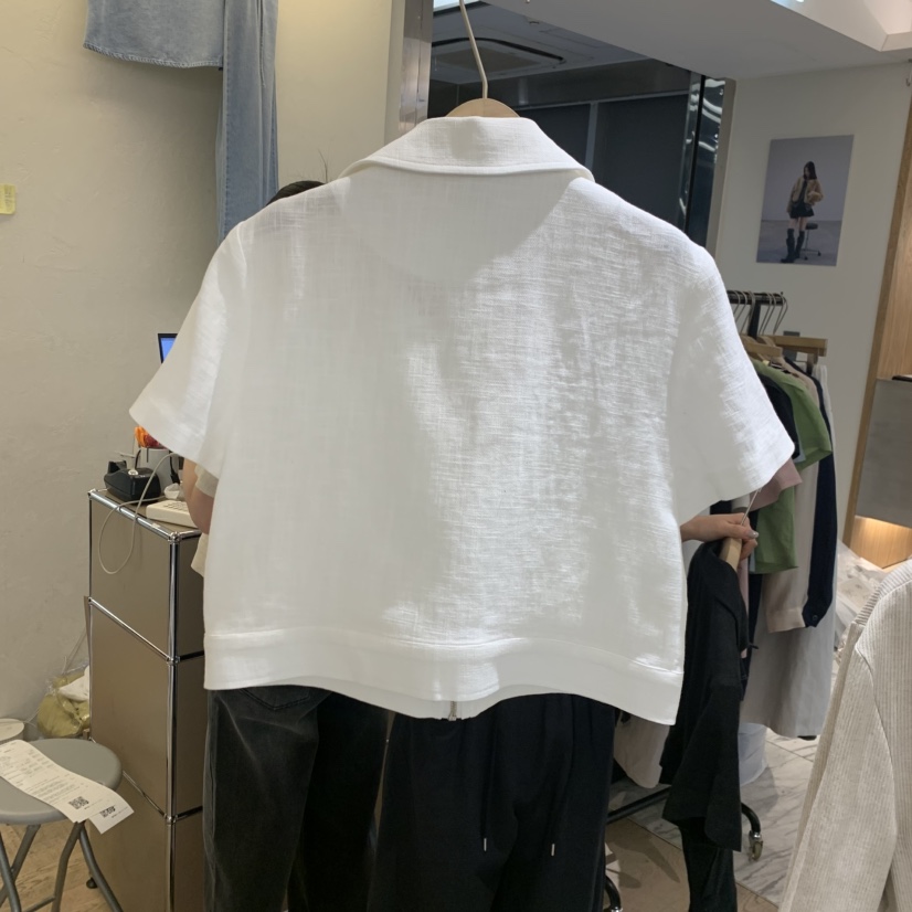 W AND J韓國直郵女裝新款休閑26春夏人氣職業推薦夾克亞麻W AND J夾克