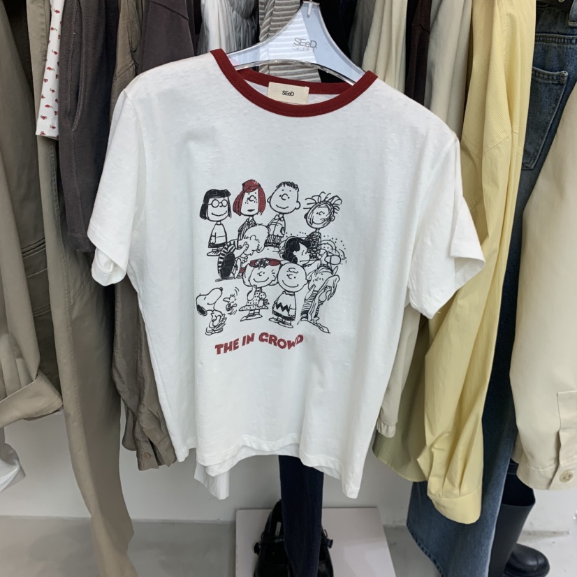 LEESEED-A韓國代購女裝新品時尚26春夏休閑職業熱賣人氣T恤SEeD/LEESEEDT恤圖色1