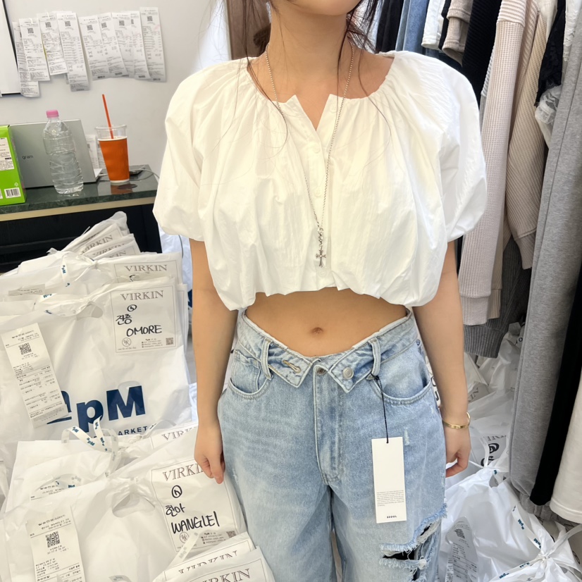 VIRKIN韓國代購女裝新款26春夏休閑時尚熱賣推薦襯衫蕾絲衫VIRKIN襯衫/蕾絲衫圖色3