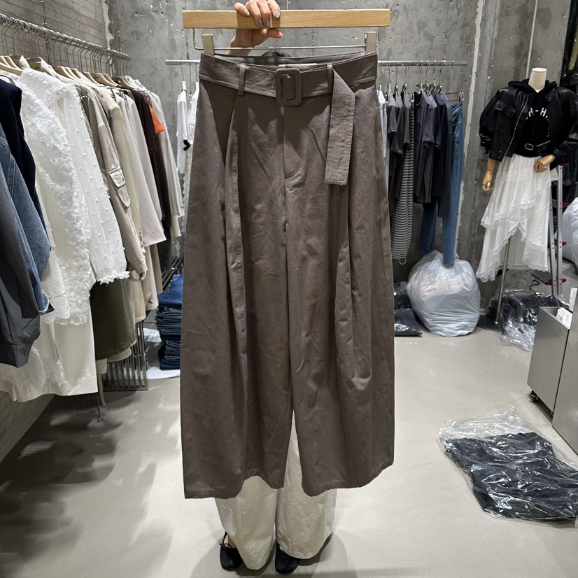 JUNI韓國直郵實拍女裝新品熱賣26春夏職業推薦休閑褲含腰帶my juni休閑褲圖色2