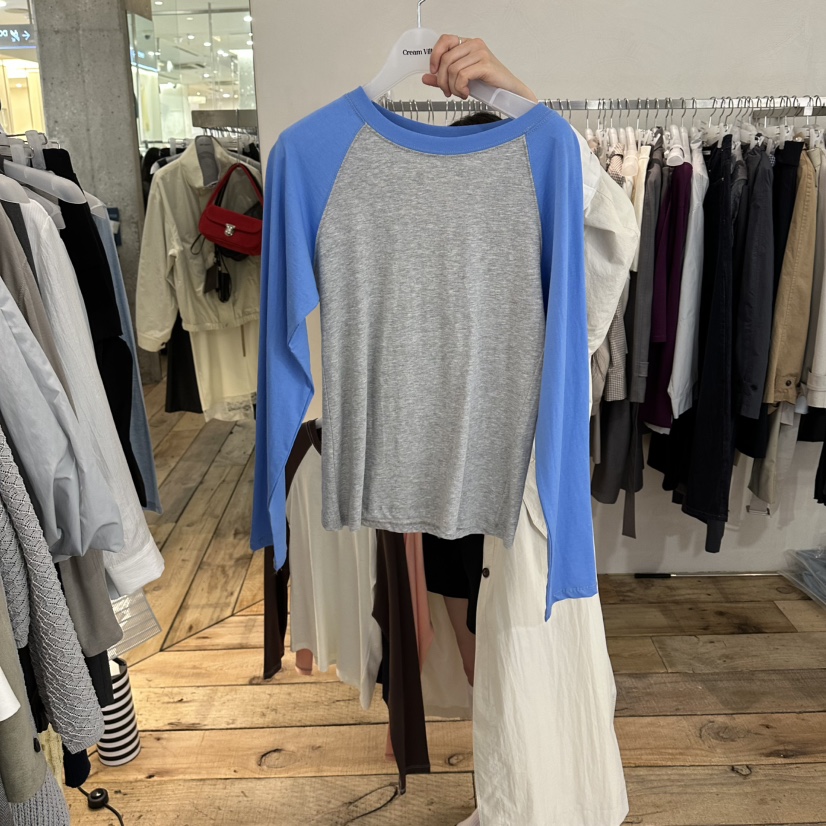 CREAM VILLA韓國代購女裝新品職業長袖T恤CREAMVILLA長袖T恤圖色2
