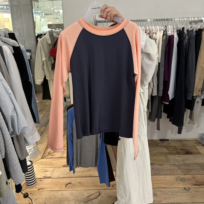 CREAM VILLA韓國代購女裝新品職業長袖T恤CREAMVILLA長袖T恤圖色3
