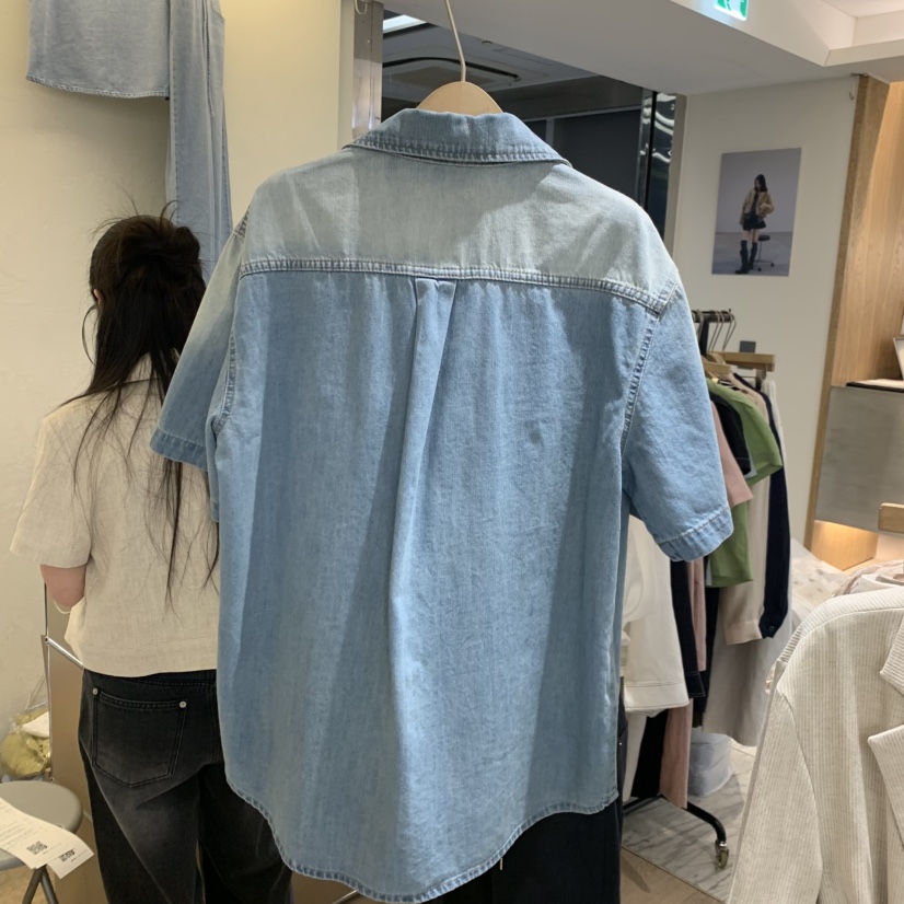 W AND J韓國代購女士新品職業推薦26春夏休閑襯衫蕾絲衫W AND J襯衫/蕾絲衫