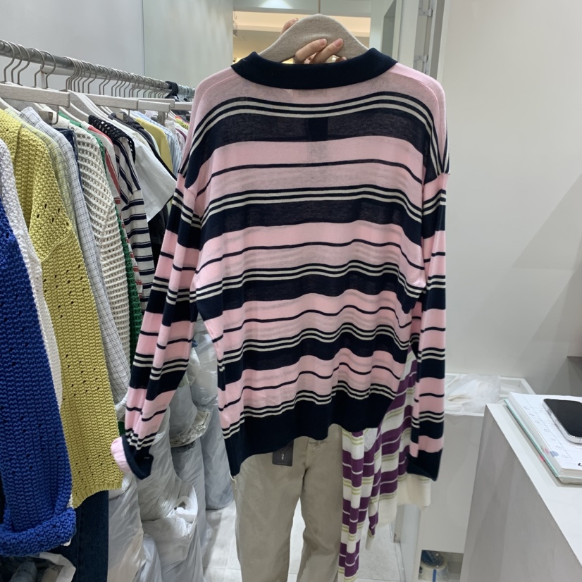 ASOME韓國代購女裝新款職業26春夏休閑熱賣人氣針織衫條紋A.SOME針織衫