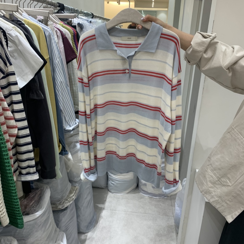 ASOME韓國代購女裝新款職業26春夏休閑熱賣人氣針織衫條紋A.SOME針織衫圖色1