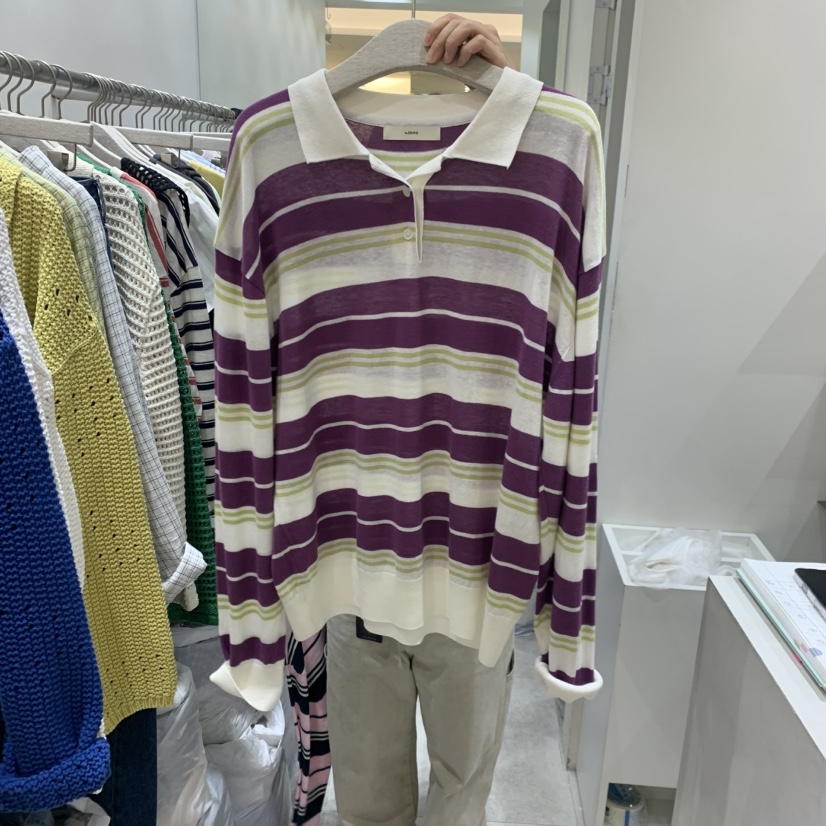 ASOME韓國代購女裝新款職業26春夏休閑熱賣人氣針織衫條紋A.SOME針織衫圖色2