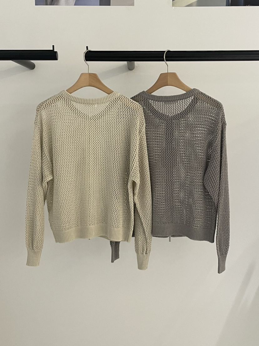 BUTTER-P東大門代購女裝新品熱賣推薦26春夏針織衫網眼開衫BUTTER-P針織衫