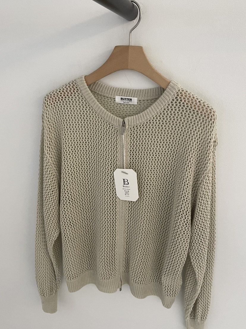 BUTTER-P東大門代購女裝新品熱賣推薦26春夏針織衫網眼開衫BUTTER-P針織衫