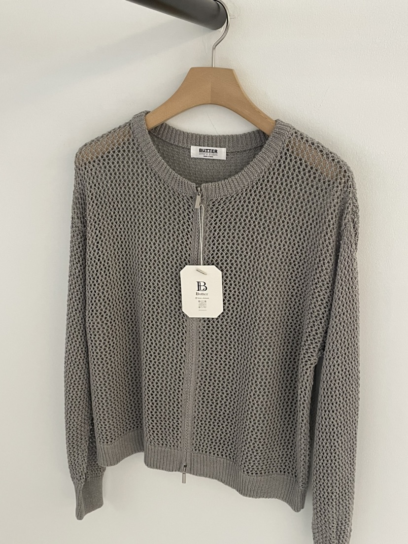 BUTTER-P東大門代購女裝新品熱賣推薦26春夏針織衫網眼開衫BUTTER-P針織衫