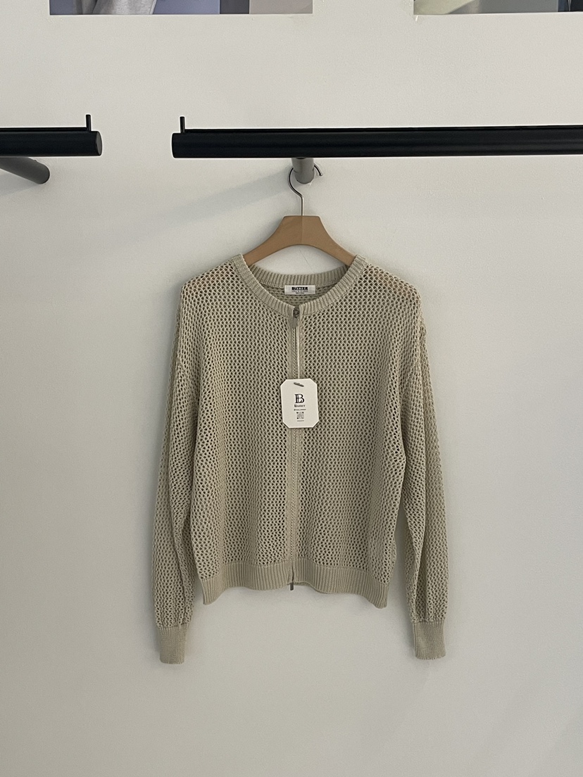 BUTTER-P東大門代購女裝新品熱賣推薦26春夏針織衫網眼開衫BUTTER-P針織衫圖色1