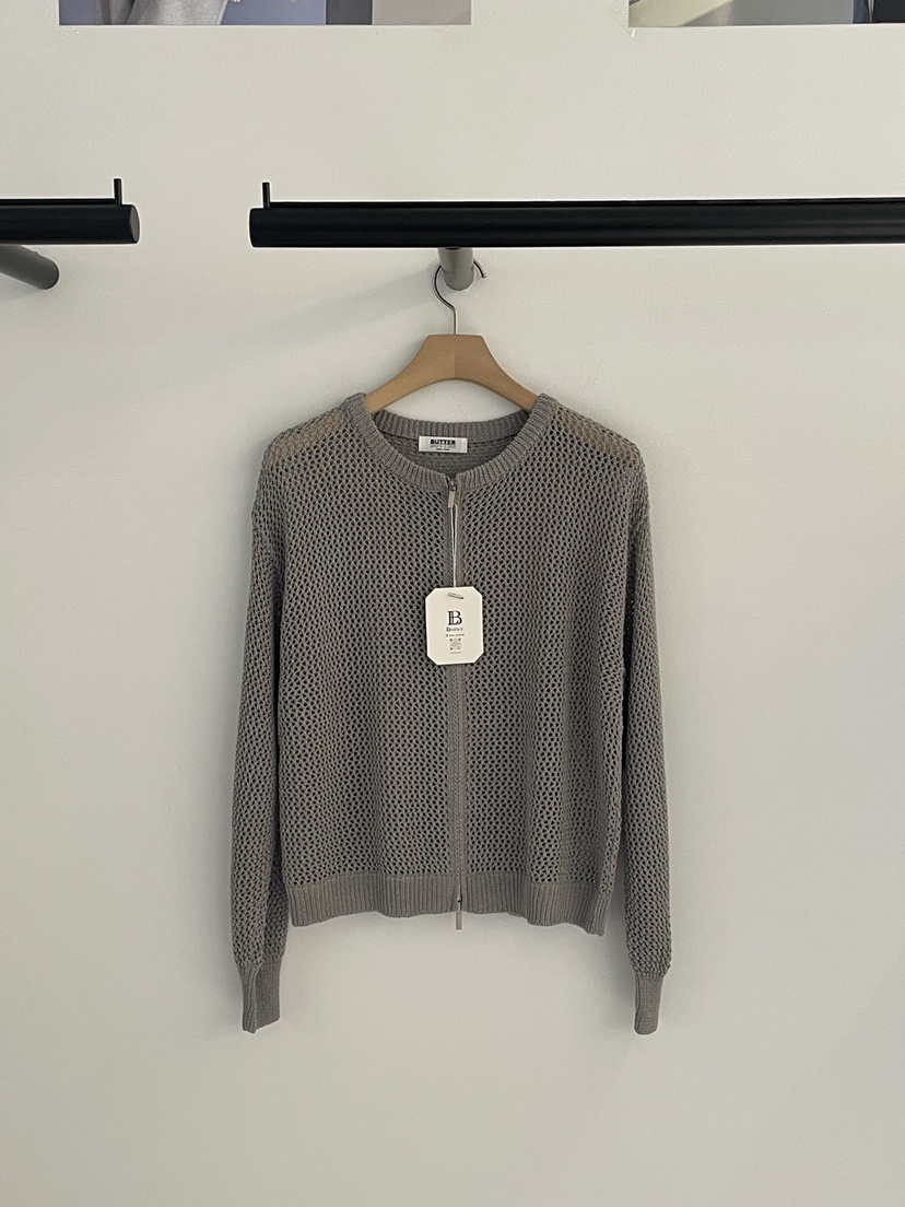 BUTTER-P東大門代購女裝新品熱賣推薦26春夏針織衫網眼開衫BUTTER-P針織衫圖色2