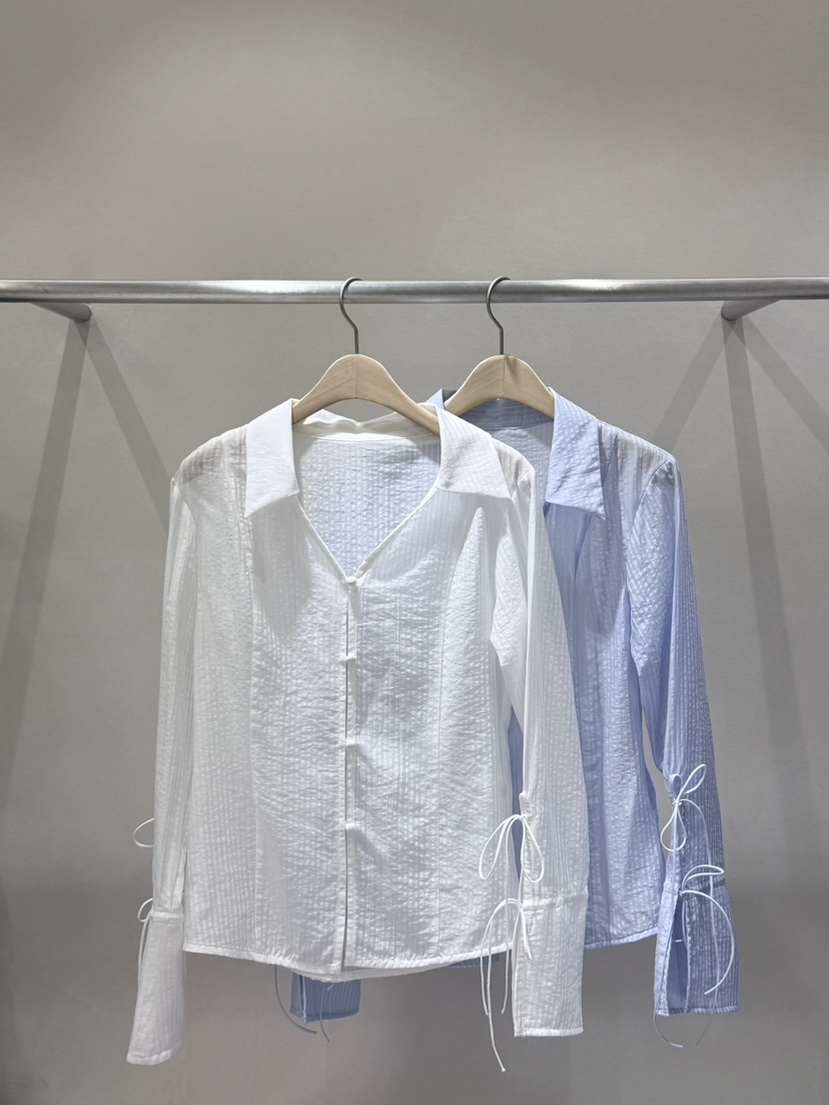 LAVIEU韓國代購女裝新品真品熱賣時尚推薦襯衫蕾絲衫系帶LAVIEU襯衫/蕾絲衫