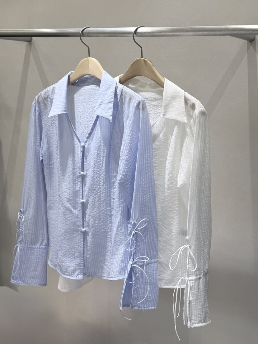 LAVIEU韓國代購女裝新品真品熱賣時尚推薦襯衫蕾絲衫系帶LAVIEU襯衫/蕾絲衫