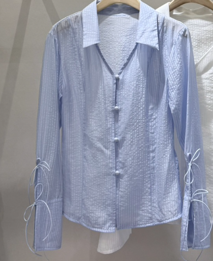 LAVIEU韓國代購女裝新品真品熱賣時尚推薦襯衫蕾絲衫系帶LAVIEU襯衫/蕾絲衫圖色2