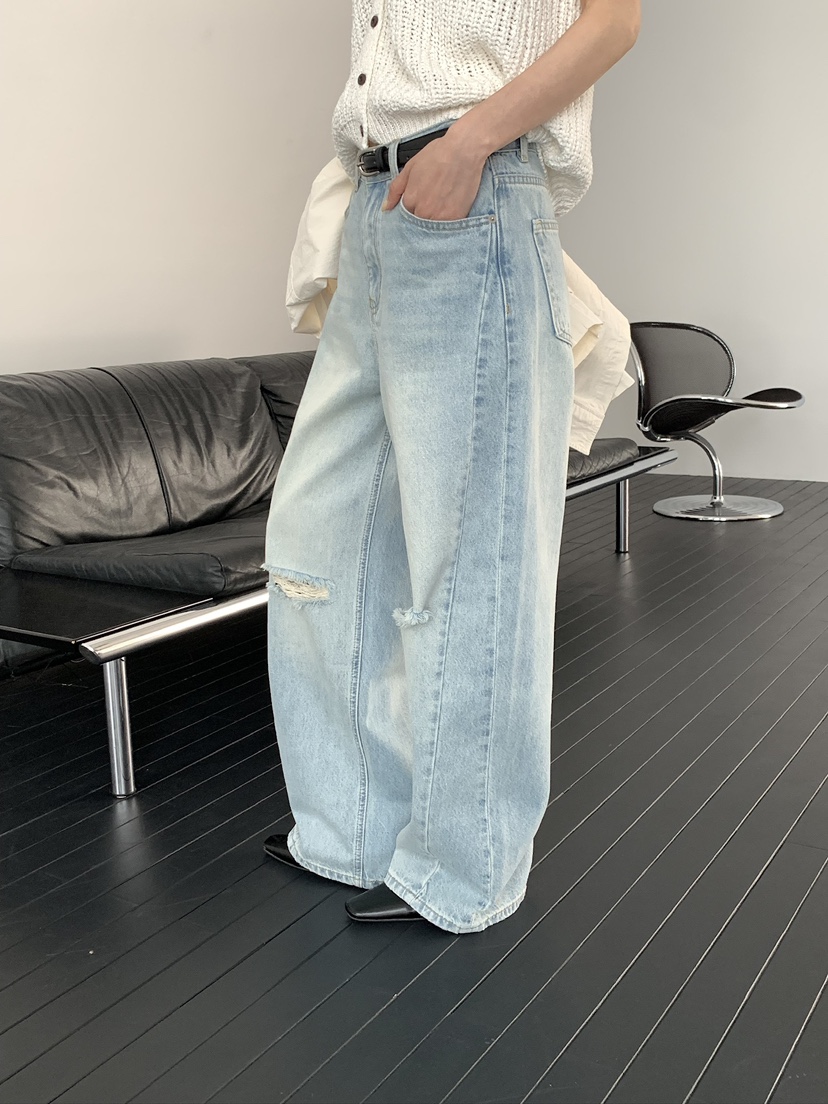 MUSE-P韓國直郵實拍女裝新品職業休閑人氣26春夏熱賣牛仔褲MUSE-P牛仔褲