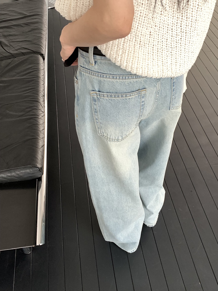 MUSE-P韓國直郵實拍女裝新品職業休閑人氣26春夏熱賣牛仔褲MUSE-P牛仔褲