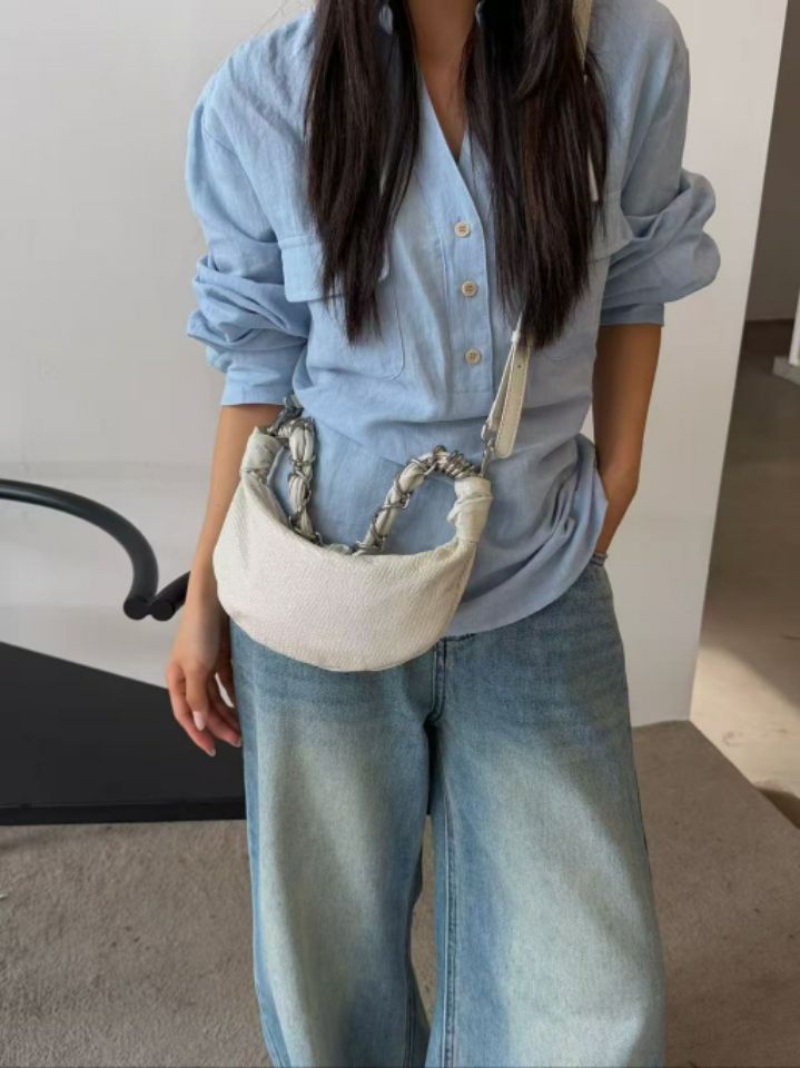 TROUVAILLE韓國直郵女士新款職業時尚26春夏單肩斜跨包羊皮TROUVAILLE單肩/斜跨包圖色1