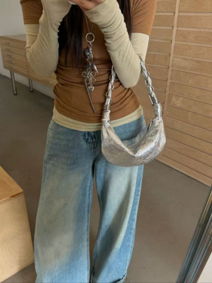 TROUVAILLE韓國直郵女士新款職業時尚26春夏單肩斜跨包羊皮TROUVAILLE單肩/斜跨包圖色3