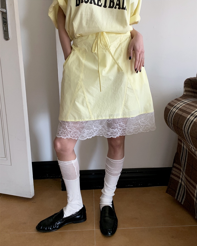 LIVE AID-P韓國直郵女裝新款休閑人氣職業時尚26春夏短裙LIVE AID-P短裙