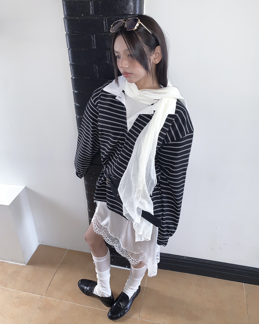 LIVE AID-P韓國代購女裝新款時尚人氣職業真品連衣裙絲質LIVE AID-P連衣裙