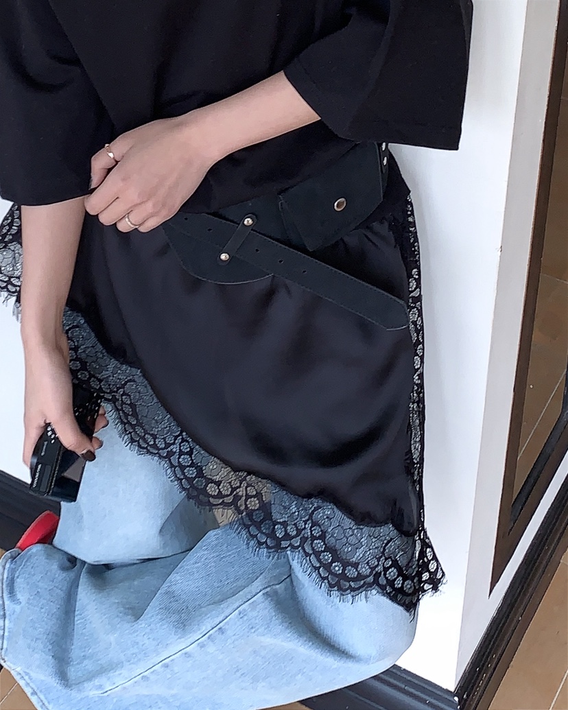 LIVE AID-P韓國代購女裝新款時尚人氣職業真品連衣裙絲質LIVE AID-P連衣裙