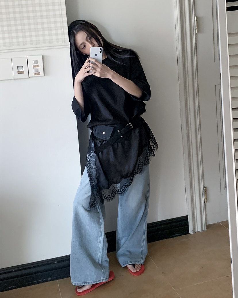 LIVE AID-P韓國代購女裝新款時尚人氣職業真品連衣裙絲質LIVE AID-P連衣裙