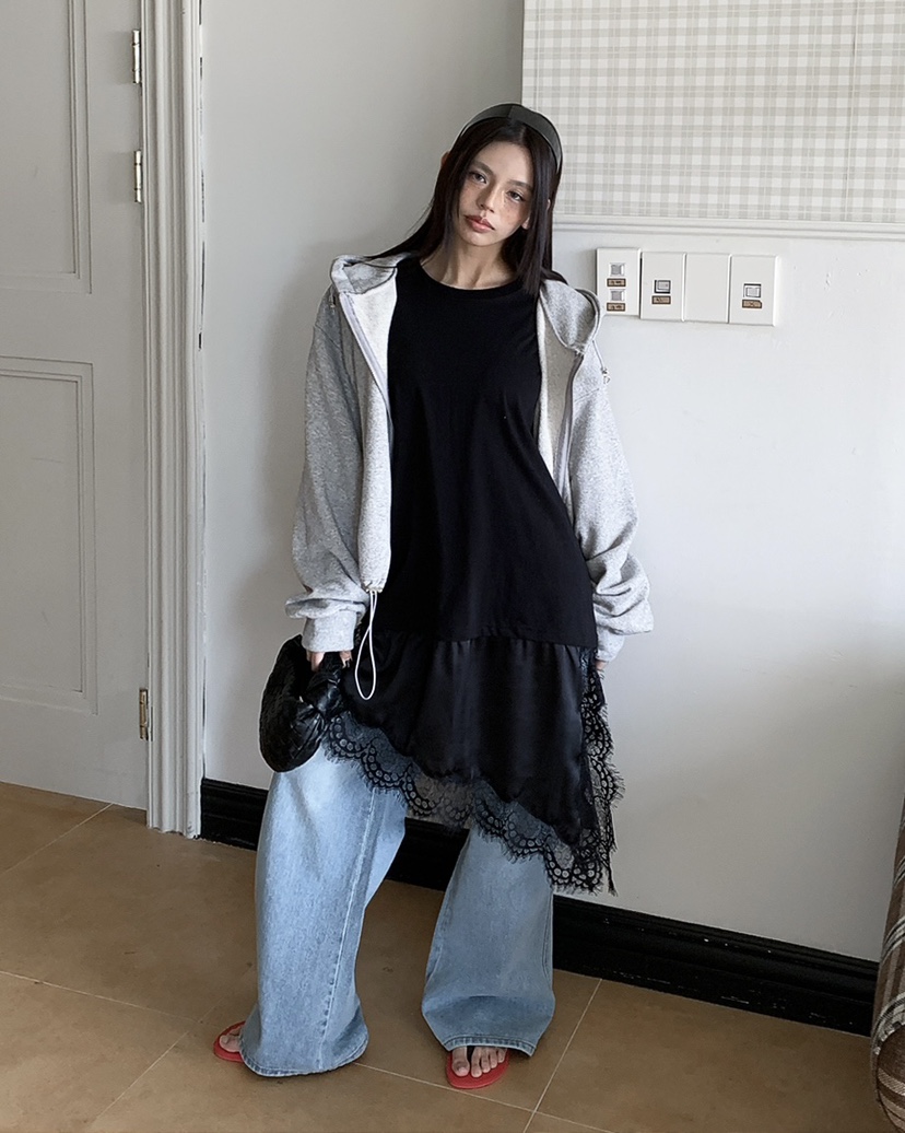 LIVE AID-P韓國代購女裝新款時尚人氣職業真品連衣裙絲質LIVE AID-P連衣裙