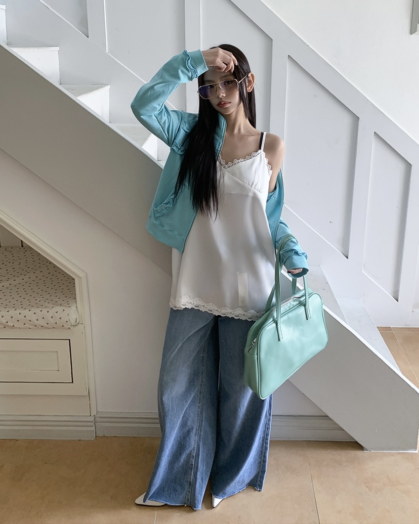 LIVE AID-P韓國直郵女士新款26春夏推薦休閑時尚牛仔褲LIVE AID-P牛仔褲