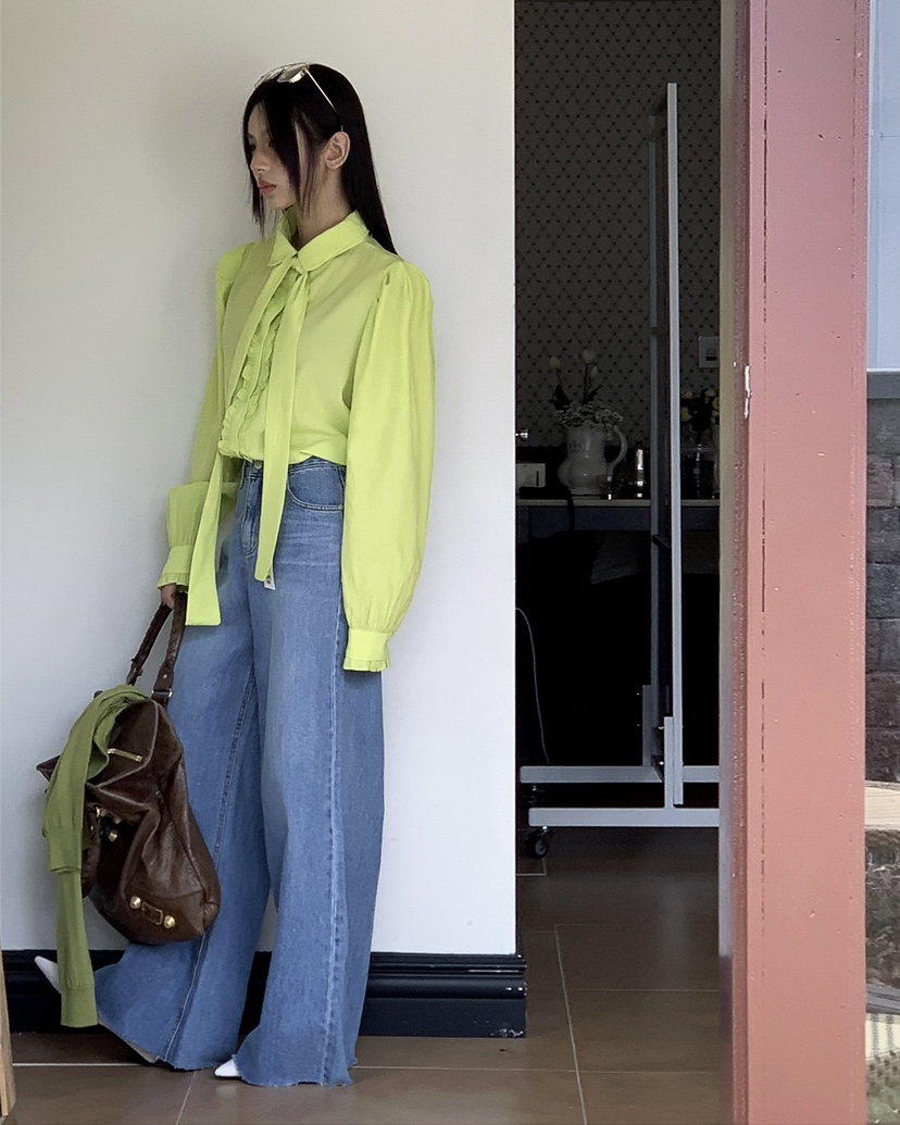 LIVE AID-P韓國直郵女士新款26春夏推薦休閑時尚牛仔褲LIVE AID-P牛仔褲