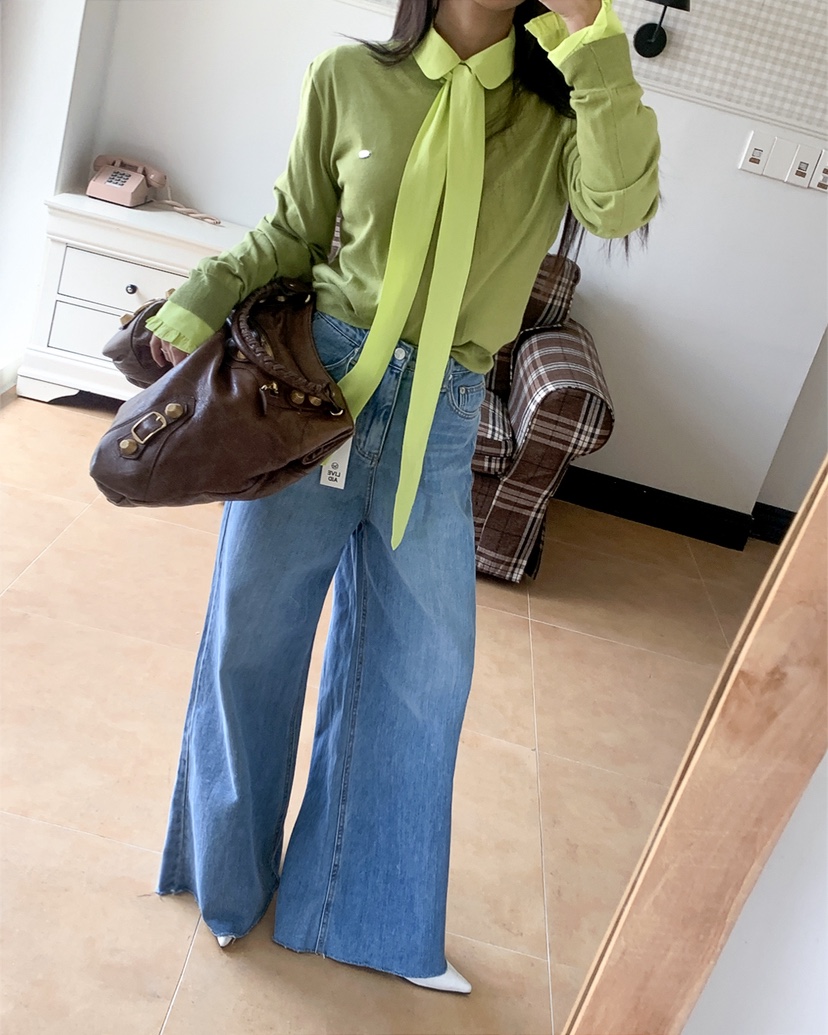 LIVE AID-P韓國直郵女士新款26春夏推薦休閑時尚牛仔褲LIVE AID-P牛仔褲