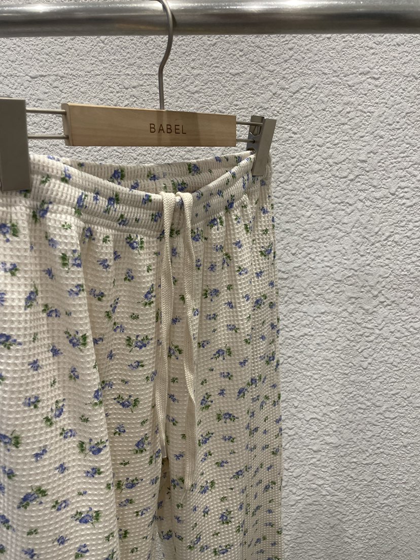 BABEL韓國東大門代購女裝新款推薦休閑職業時尚休閑褲花朵BABEL休閑褲