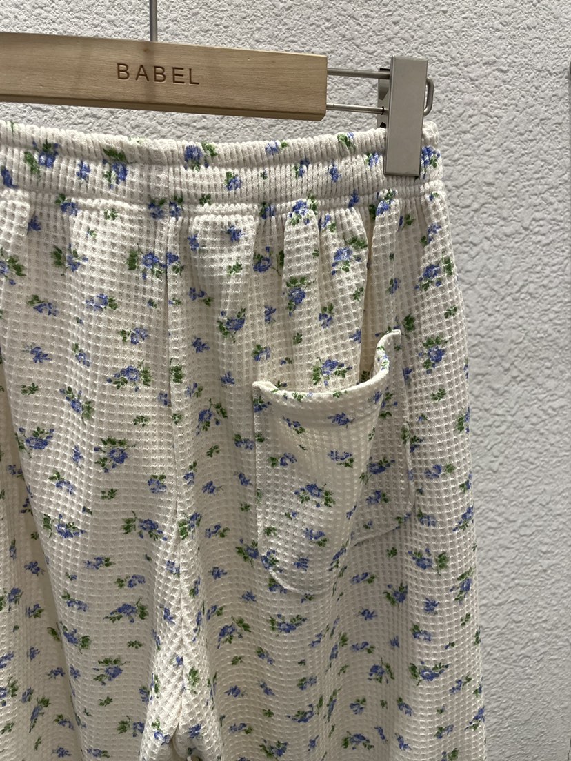 BABEL韓國東大門代購女裝新款推薦休閑職業時尚休閑褲花朵BABEL休閑褲