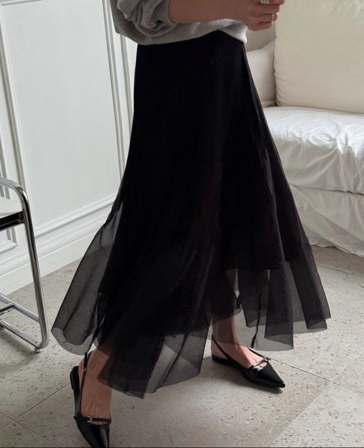 FEMME韓國直郵女士新款人氣職業26春夏時尚熱賣休閑長裙褶裥FEMME長裙