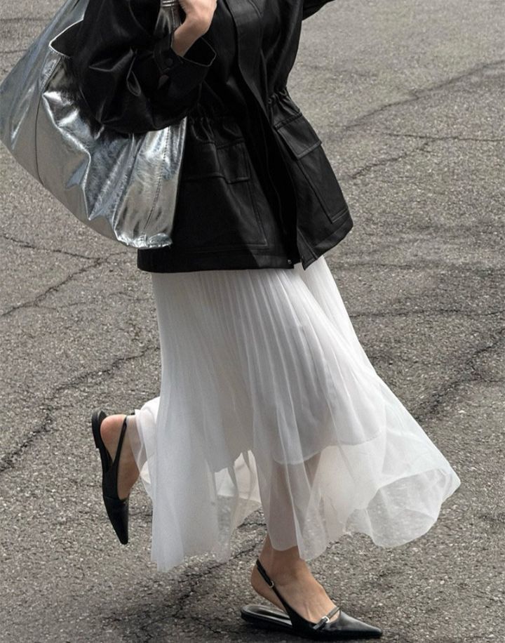 FEMME韓國直郵女士新款人氣職業26春夏時尚熱賣休閑長裙褶裥FEMME長裙