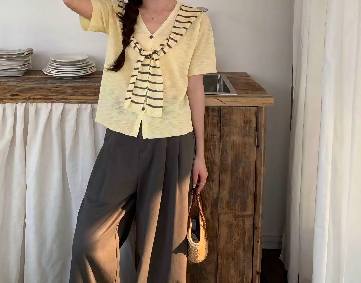 CRONG東大門直郵女裝新款真品職業熱賣人氣26春夏休閑針織衫CRONG針織衫