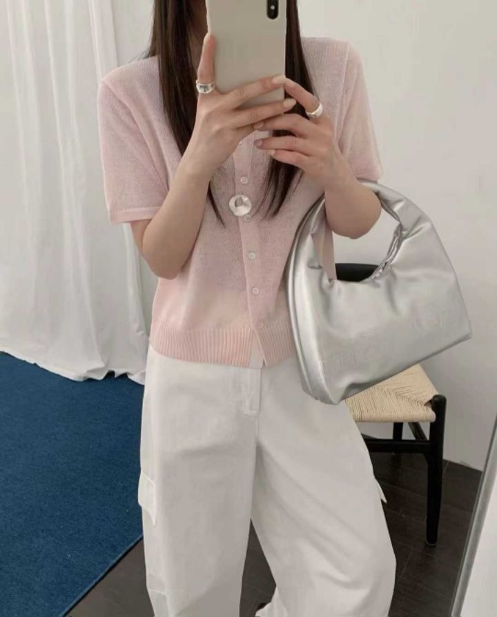 CRONG韓國東大門代購女士新款時尚職業推薦26春夏針織衫開衫CRONG針織衫