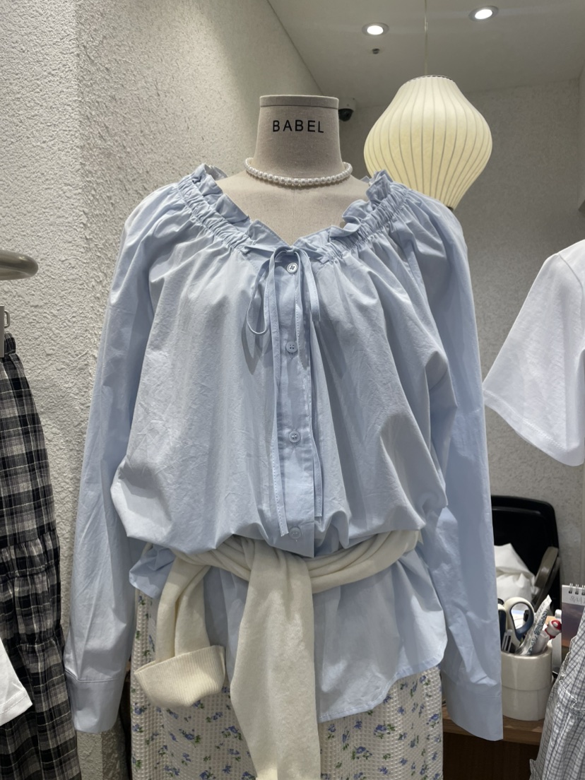 BABEL韓國代購女士新品熱賣26春夏職業人氣時尚襯衫蕾絲衫BABEL襯衫/蕾絲衫