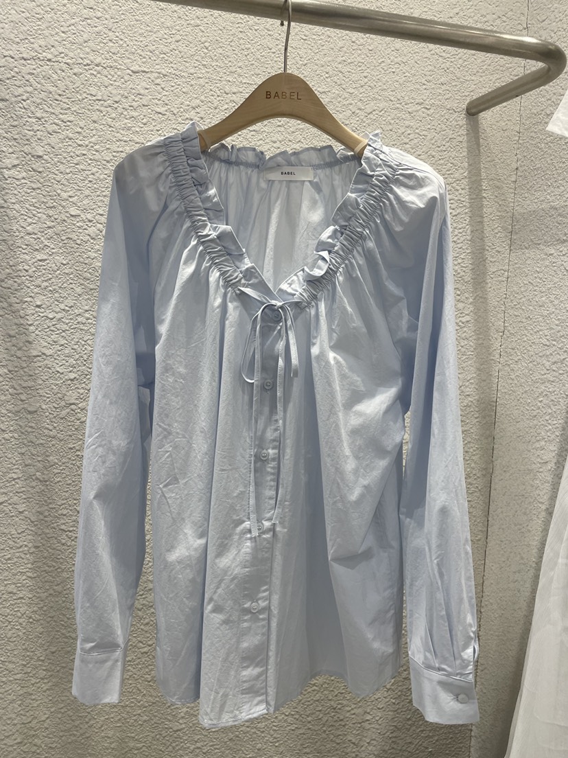 BABEL韓國代購女士新品熱賣26春夏職業人氣時尚襯衫蕾絲衫BABEL襯衫/蕾絲衫圖色2